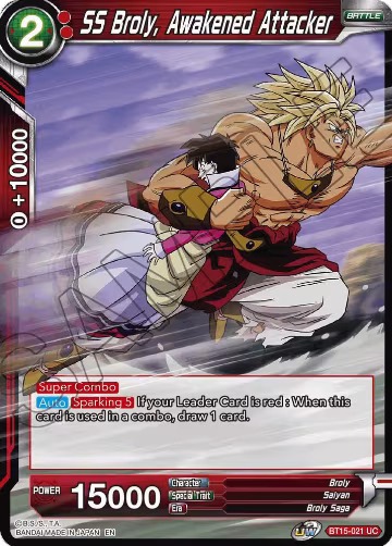 SS Broly, Awakened Attacker (BT15-021), Saiyan Showdown — DB Super card price