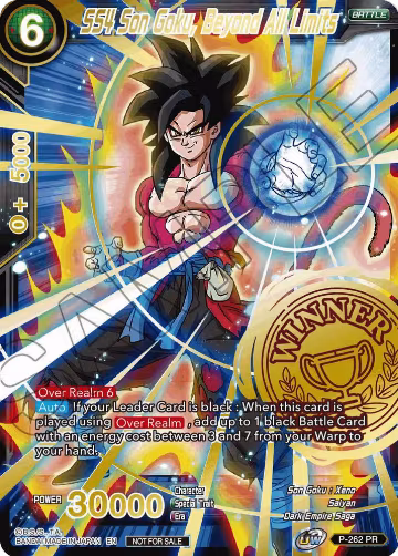 SS4 Son Goku, Beyond All Limits (Alternate Art Set 2021 Vol. 3) (P-262), Tournament Promotion Cards — DB Super card price