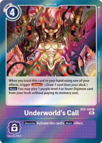 Underworld's Call (BT6-108 R), Double Diamond — Digimon card price