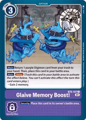 Glaive Memory Boost! (BT6-107 C), Double Diamond — Digimon card price