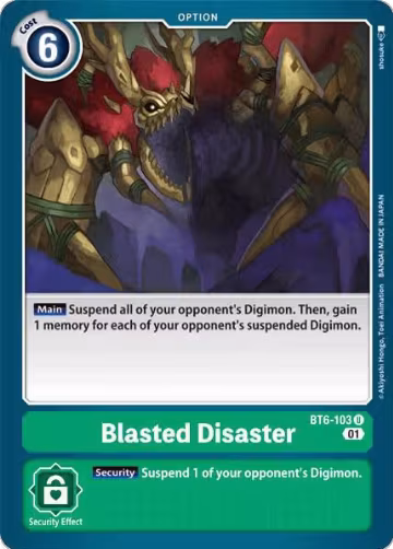 Blasted Disaster (BT6-103 U), Double Diamond — Digimon card price