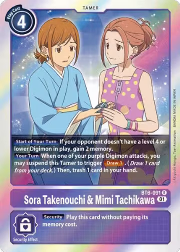 Sora Takenouchi & Mimi Tachikawa (BT6-091 R), Double Diamond — Digimon card price