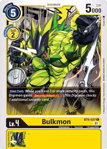 Bulkmon (BT6-037 C), Double Diamond — Digimon card price