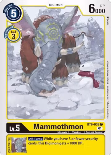 Mammothmon (BT6-039 C), Double Diamond — Digimon card price