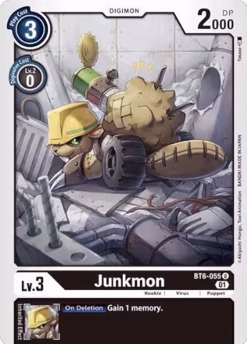 Junkmon (BT6-055 U), Double Diamond — Digimon card price