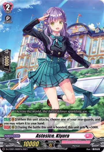 Astesice, Kiyora (D-LTD01/002EN), D-LTD01: Ahoy! Lyrical Monasterio! — Vanguard card price