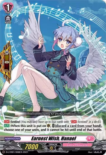 Earnest Wish, Hanael (D-LTD01/008EN), D-LTD01: Ahoy! Lyrical Monasterio! — Vanguard card price