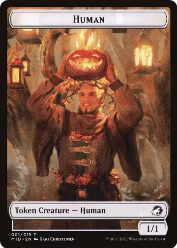 Human // Insect Double-Sided Token (1 // 9), Innistrad: Midnight Hunt — Magic card price