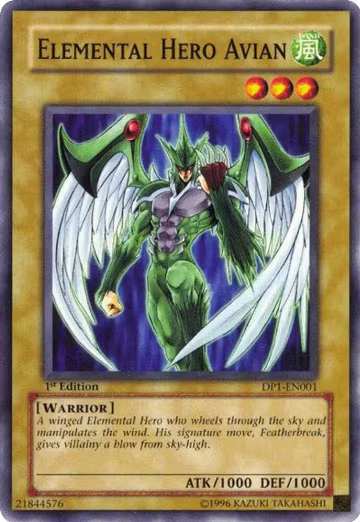 Elemental Hero Avian (DP1-EN001), Duelist Pack 1: Jaden Yuki — Yu-Gi-Oh! card price