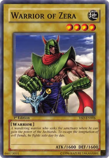 Warrior of Zera (YSD-EN006), Starter Deck 2006 — Yu-Gi-Oh! card price