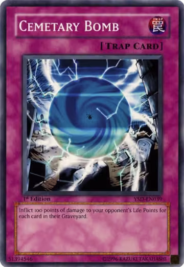 Cemetary Bomb (YSD-EN039), Starter Deck 2006 — Yu-Gi-Oh! card price