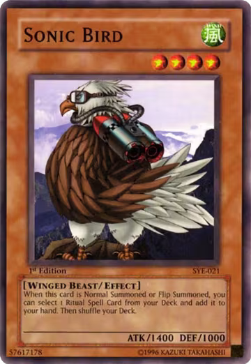 Sonic Bird (SYE-021), Starter Deck: Yugi Evolution — Yu-Gi-Oh! card price