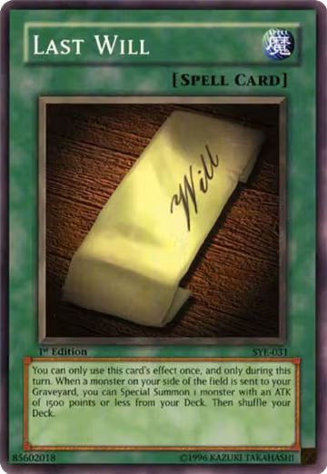 Last Will (SYE-031) — card price