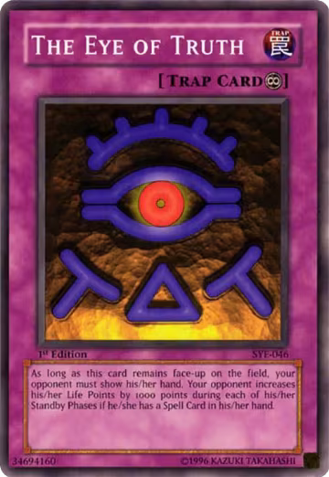 The Eye of Truth (SYE-046), Starter Deck: Yugi Evolution — Yu-Gi-Oh! card price