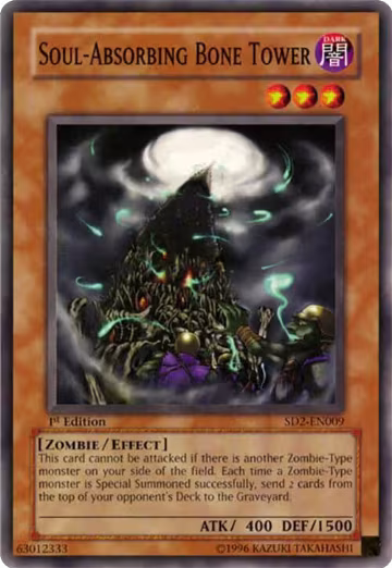 Soul-Absorbing Bone Tower (SD2-EN009), Structure Deck: Zombie Madness — Yu-Gi-Oh! card price