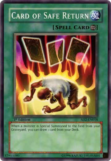 Card of Safe Return (SD2-EN018), Structure Deck: Zombie Madness — Yu-Gi-Oh! card price