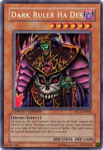 Dark Ruler Ha Des (MC1-EN006) — card price