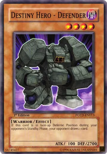 Destiny Hero - Defender (POTD-EN013), Power of the Duelist — Yu-Gi-Oh! card price