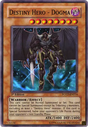 Destiny Hero - Dogma (POTD-EN014), Power of the Duelist — Yu-Gi-Oh! card price