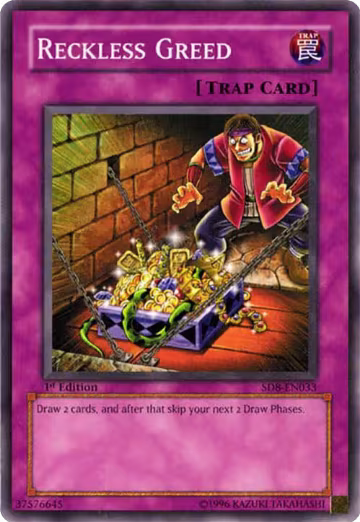 Reckless Greed (SD8-EN033), Structure Deck: Lord of the Storm — Yu-Gi-Oh! card price