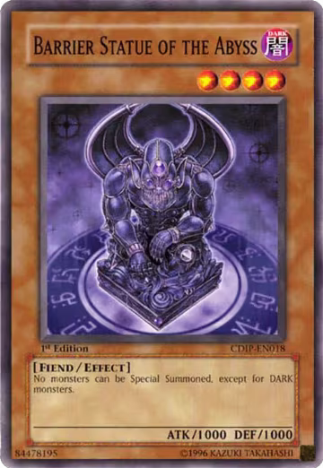 Barrier Statue of the Abyss (CDIP-EN018), Cyberdark Impact — Yu-Gi-Oh! card price