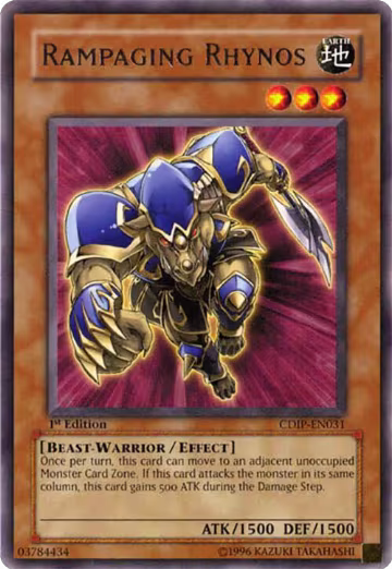 Rampaging Rhynos (CDIP-EN031), Cyberdark Impact — Yu-Gi-Oh! card price