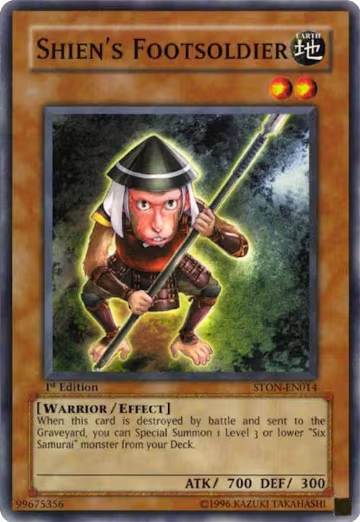 Shien's Footsoldier (STON-EN014), Strike of Neos — Yu-Gi-Oh! card price