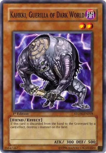 Kahkki, Guerilla of Dark World (STON-EN018), Strike of Neos — Yu-Gi-Oh! card price