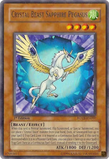 Crystal Beast Sapphire Pegasus (FOTB-EN007), Force of the Breaker — Yu-Gi-Oh! card price