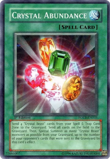 Crystal Abundance (FOTB-EN035), Force of the Breaker — Yu-Gi-Oh! card price