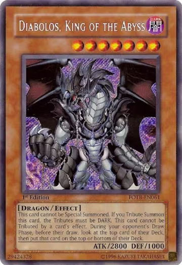 Diabolos, King of the Abyss (FOTB-EN061), Force of the Breaker — Yu-Gi-Oh! card price