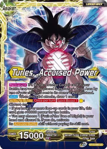 Turles // Turles, Accursed Power (BT15-092), Saiyan Showdown — DB Super card price