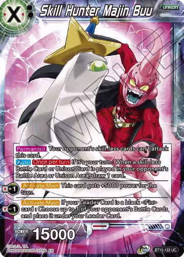 Skill Hunter Majin Buu (BT15-122), Saiyan Showdown — DB Super card price