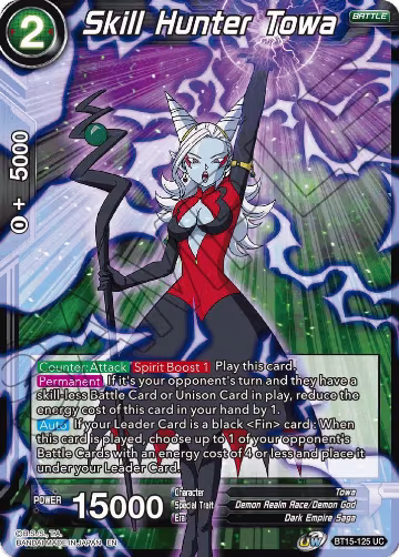 Skill Hunter Towa (BT15-125), Saiyan Showdown — DB Super card price