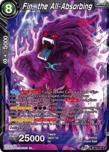 Fin, the All-Absorbing (BT15-127), Saiyan Showdown — DB Super card price