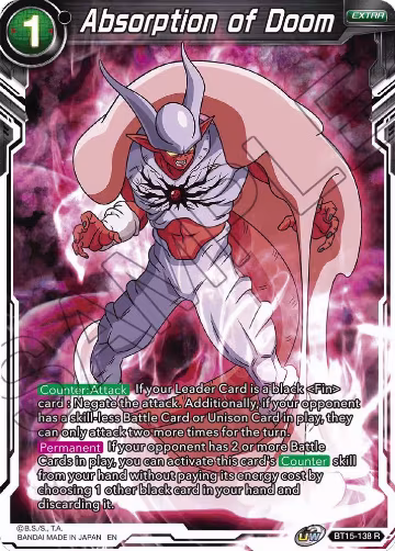 Absorption of Doom (BT15-138), Saiyan Showdown — DB Super card price
