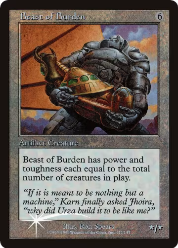 Beast of Burden (No Date) (5), Prerelease Cards — Magic card price