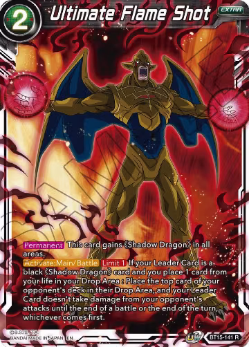 Ultimate Flame Shot (BT15-141), Saiyan Showdown — DB Super card price