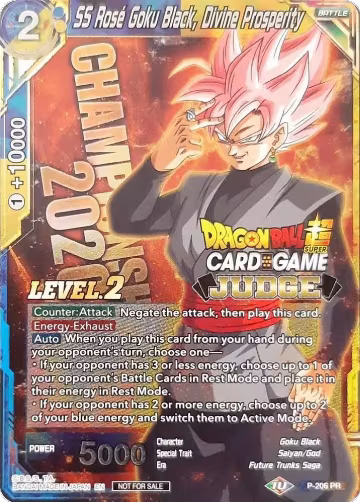 SS Rose Goku Black, Divine Prosperity (Level 2) (P-206), Judge Promotion Cards — DB Super card price