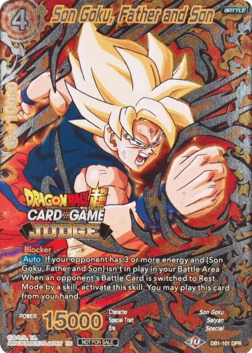 Son Goku, Father and Son (DB1-101), Judge Promotion Cards — DB Super card price