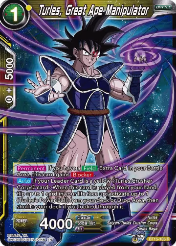 Turles, Great Ape Manipulator (BT15-106), Saiyan Showdown — DB Super card price