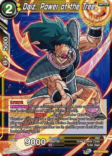 Daiz, Power of the Tree (BT15-110), Saiyan Showdown — DB Super card price