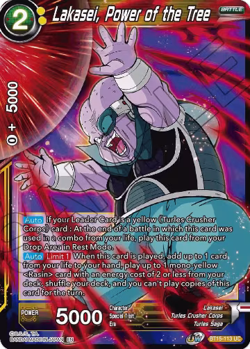 Lakasei, Power of the Tree (BT15-113), Saiyan Showdown — DB Super card price