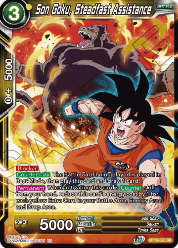 Son Goku, Steadfast Assistance (BT15-096), Saiyan Showdown — DB Super card price
