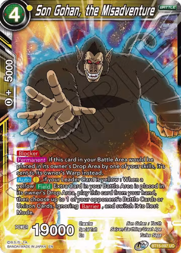 Son Gohan, the Misadventure (BT15-097), Saiyan Showdown — DB Super card price