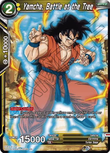 Yamcha, Battle at the Tree (BT15-102), Saiyan Showdown — DB Super card price