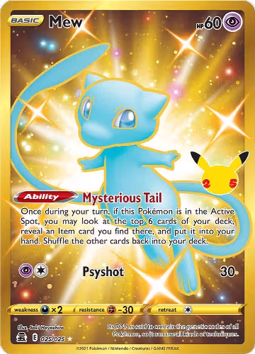 Mew (Secret) (025/025) — card price