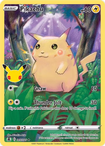 Pikachu (005/025) — card price