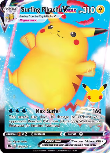 Surfing Pikachu VMAX (009/025) — card price