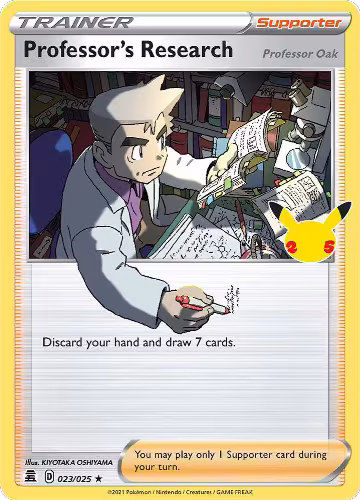Professor's Research [Professor Oak] (023/025), Celebrations — Pokémon card price